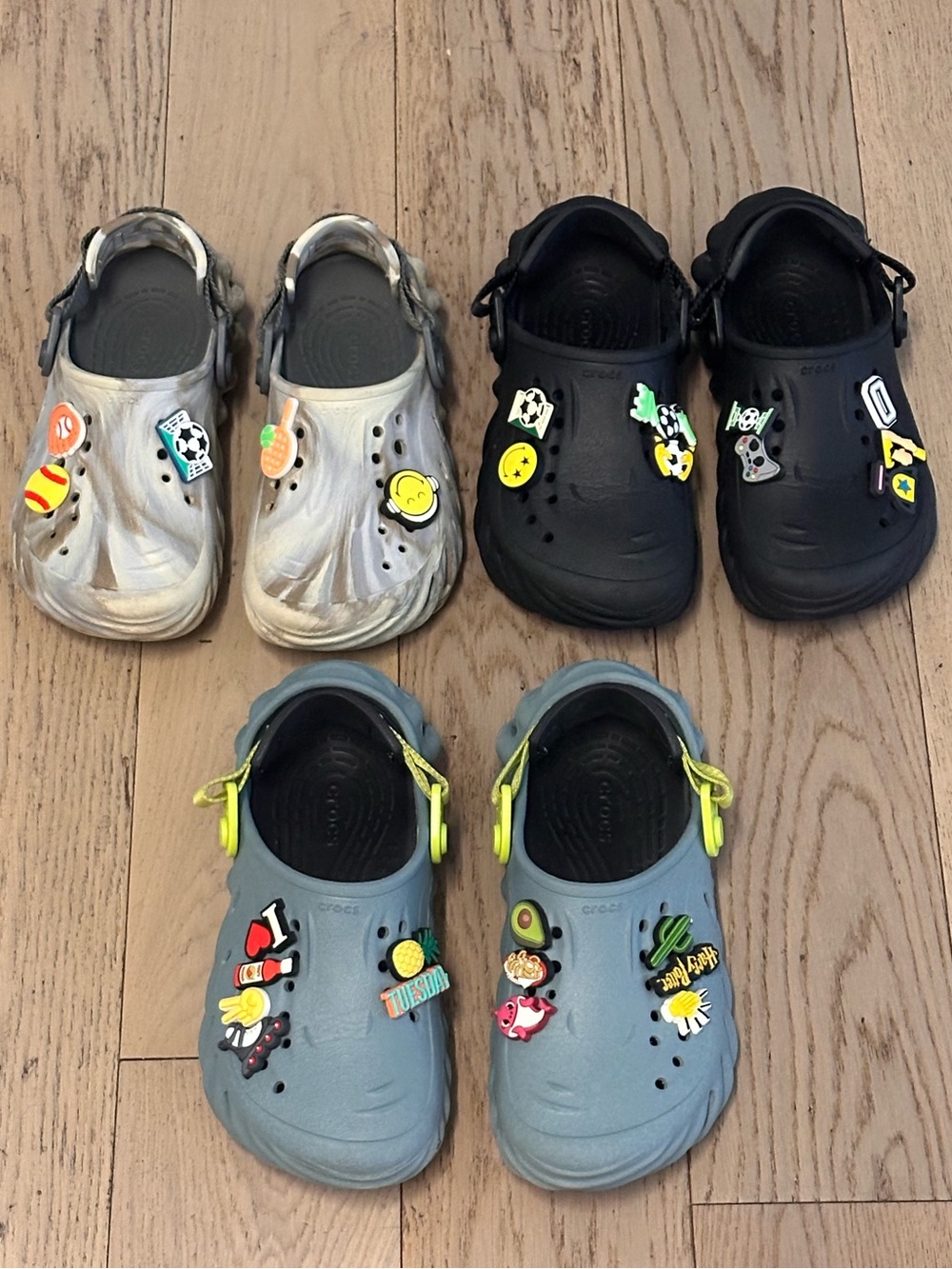 CROCS Kids Echo Clogs Size J3, Used Gently In Great Condition